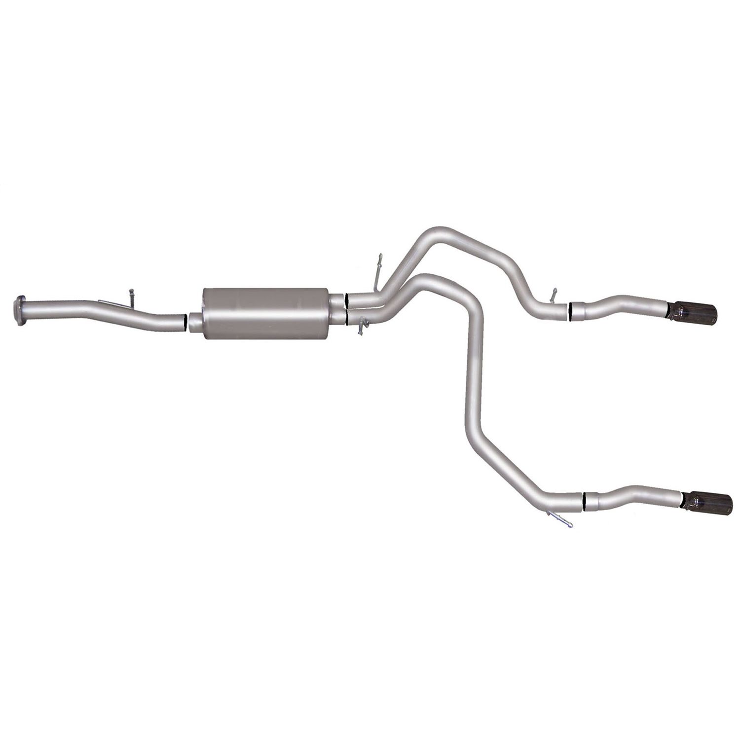 Cat-Back Dual Split Exhaust System; Aluminized