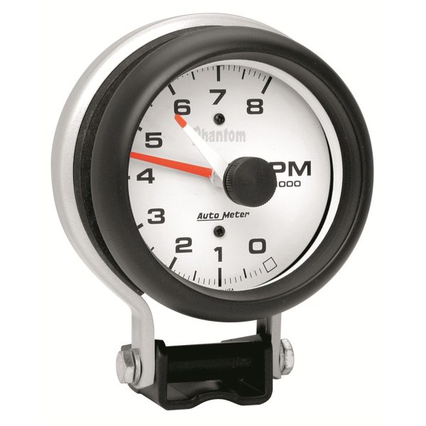 3-3/4 in. PEDESTAL TACHOMETER, 0-8,000 RPM, PHANTOM