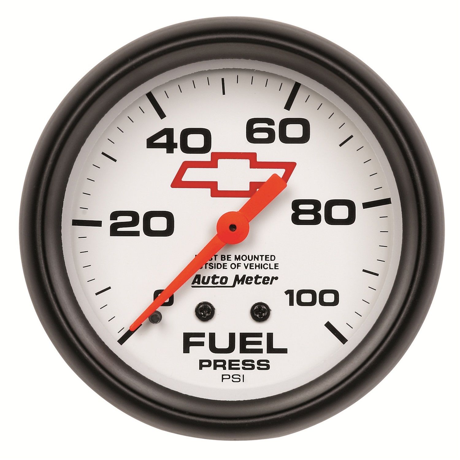 2-5/8 in. FUEL PRESSURE, 0-100 PSI, GM WHITE