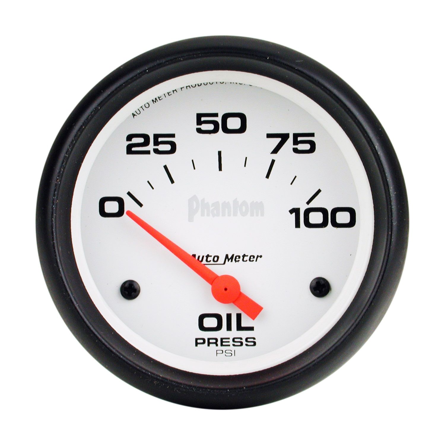 2-5/8 in. OIL PRESSURE, 0-100 PSI, PHANTOM