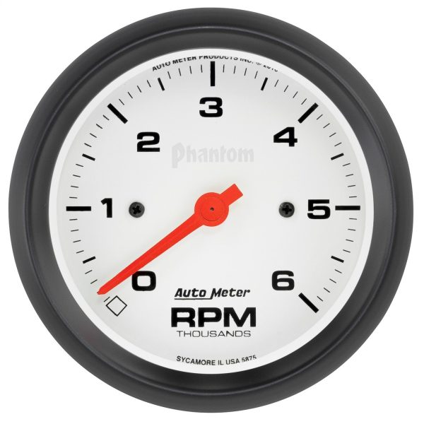 3-3/8 in. IN-DASH TACHOMETER, 0-6,000 RPM, PHANTOM