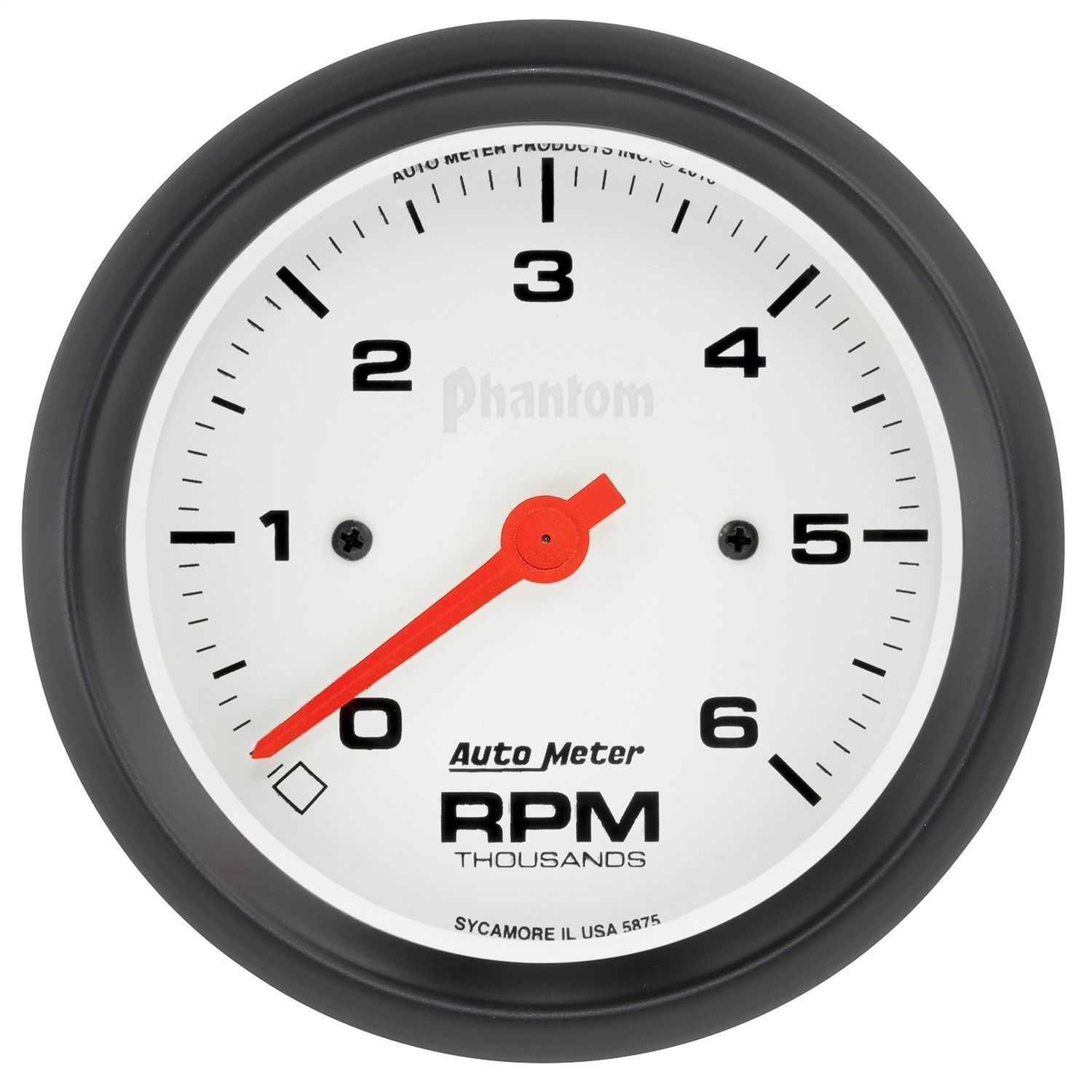 3-3/8 in. IN-DASH TACHOMETER, 0-6,000 RPM, PHANTOM