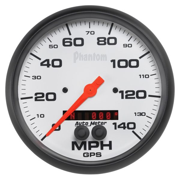 5 in. GPS SPEEDOMETER, 0-140 MPH, PHANTOM