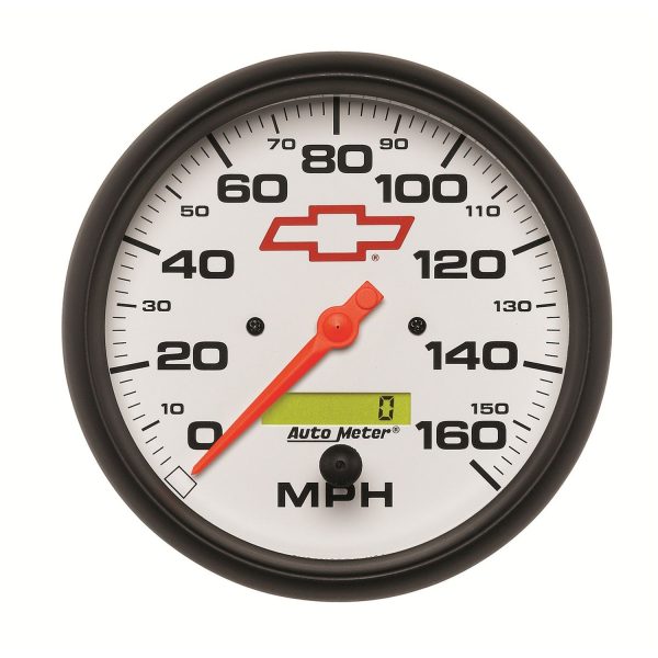 5 in. SPEEDOMETER, 0-160 MPH, GM WHITE