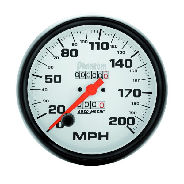 5 in. SPEEDOMETER, 0-200 MPH, PHANTOM