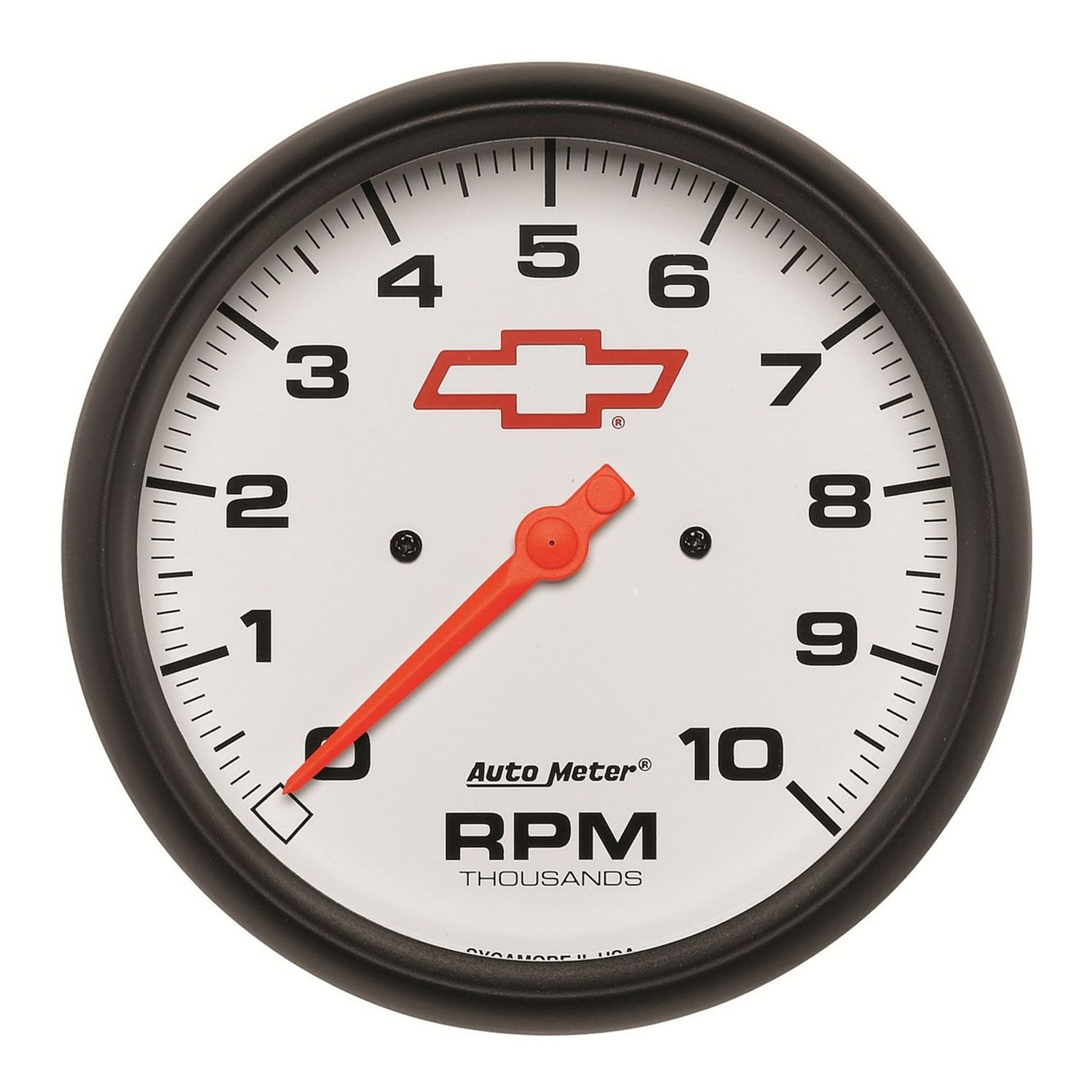 5 in. IN-DASH TACHOMETER, 0-10,000 RPM, GM WHITE