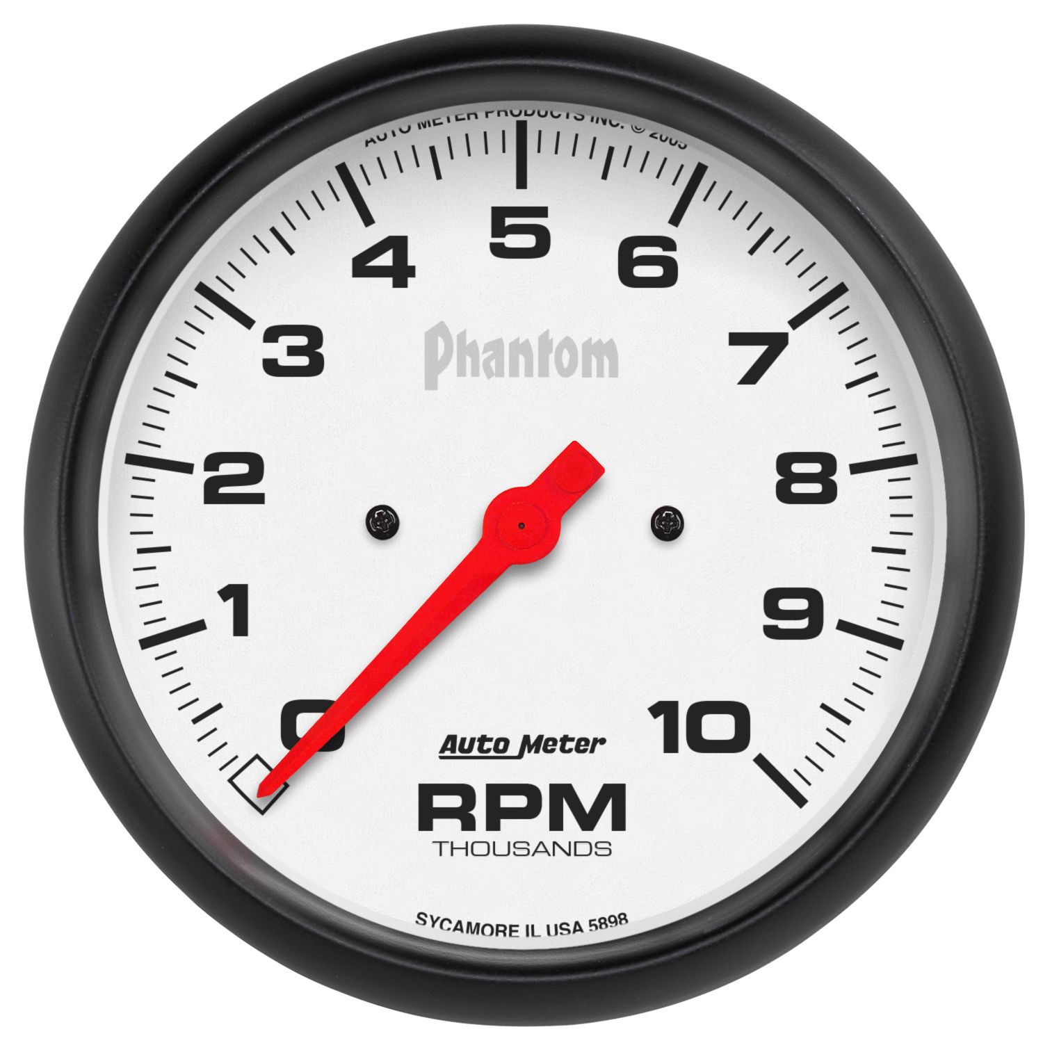 5 in. IN-DASH TACHOMETER, 0-10,000 RPM, PHANTOM