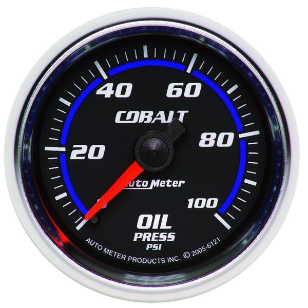 2-1/16 in. OIL PRESSURE, 0-100 PSI, COBALT