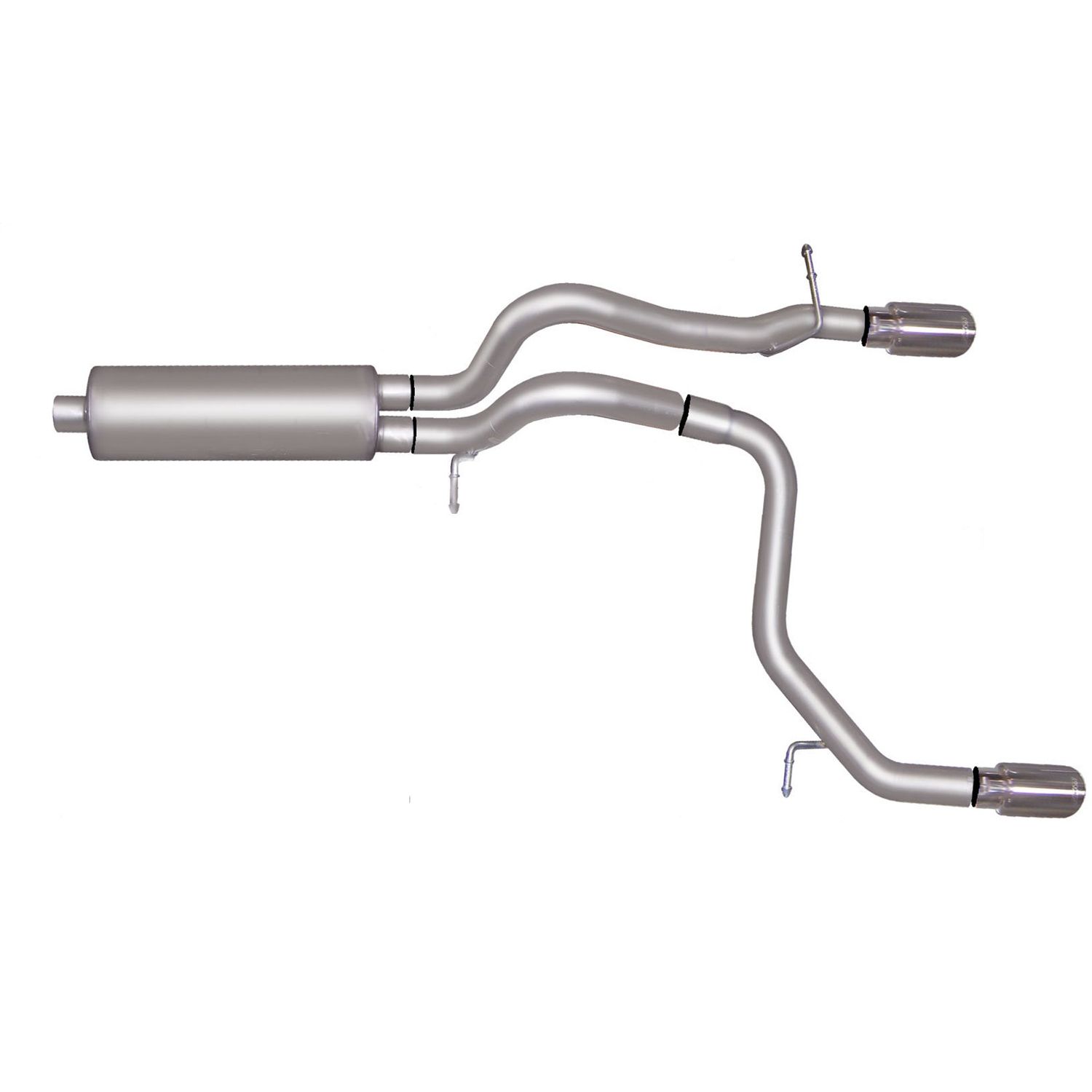 Cat-Back Dual Split Exhaust System; Stainless