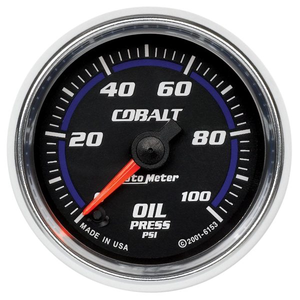 2-1/16 in. OIL PRESSURE, 0-100 PSI, COBALT