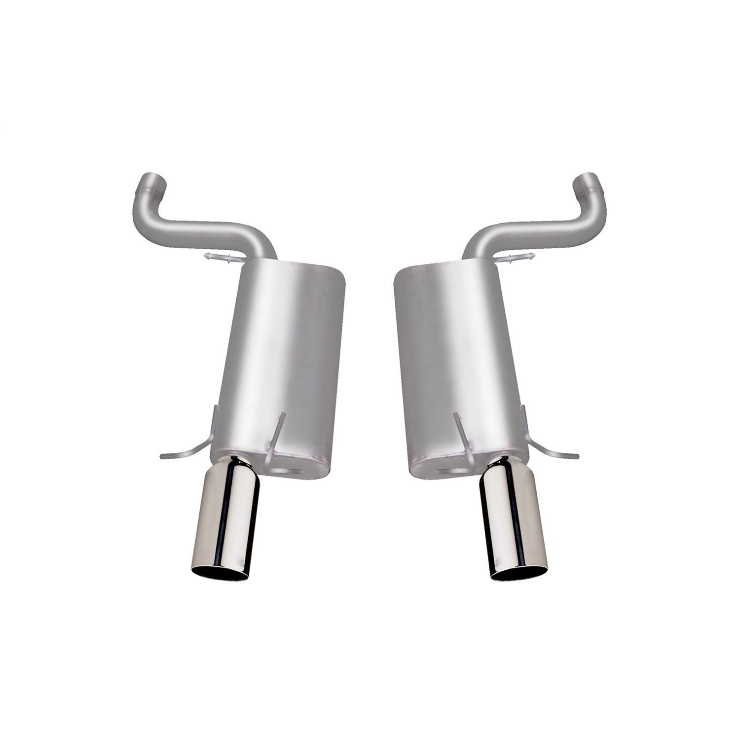 Axle Back Dual Exhaust System; Stainless