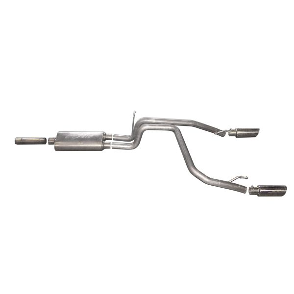 Cat-Back Dual Split Exhaust System; Stainless