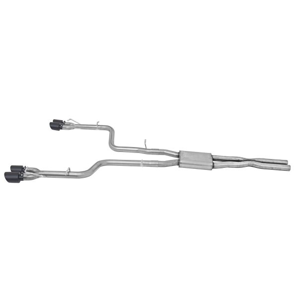 Cat-Back Dual Exhaust System; Black Ceramic