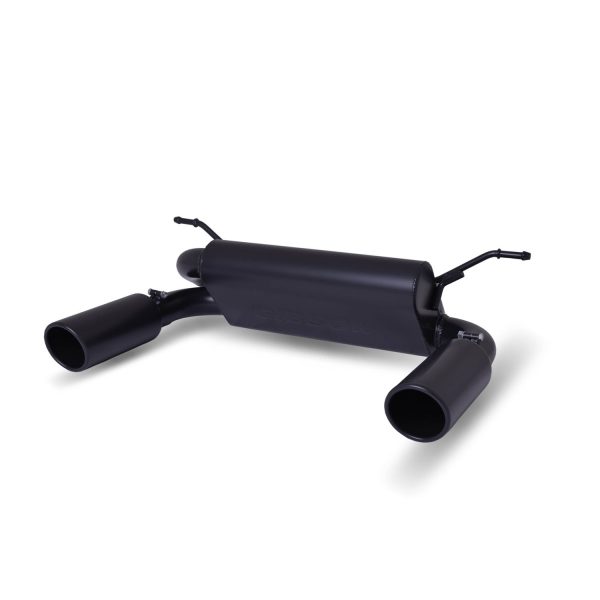 Black Elite Cat-Back Dual Split Exhaust System; Black Ceramic