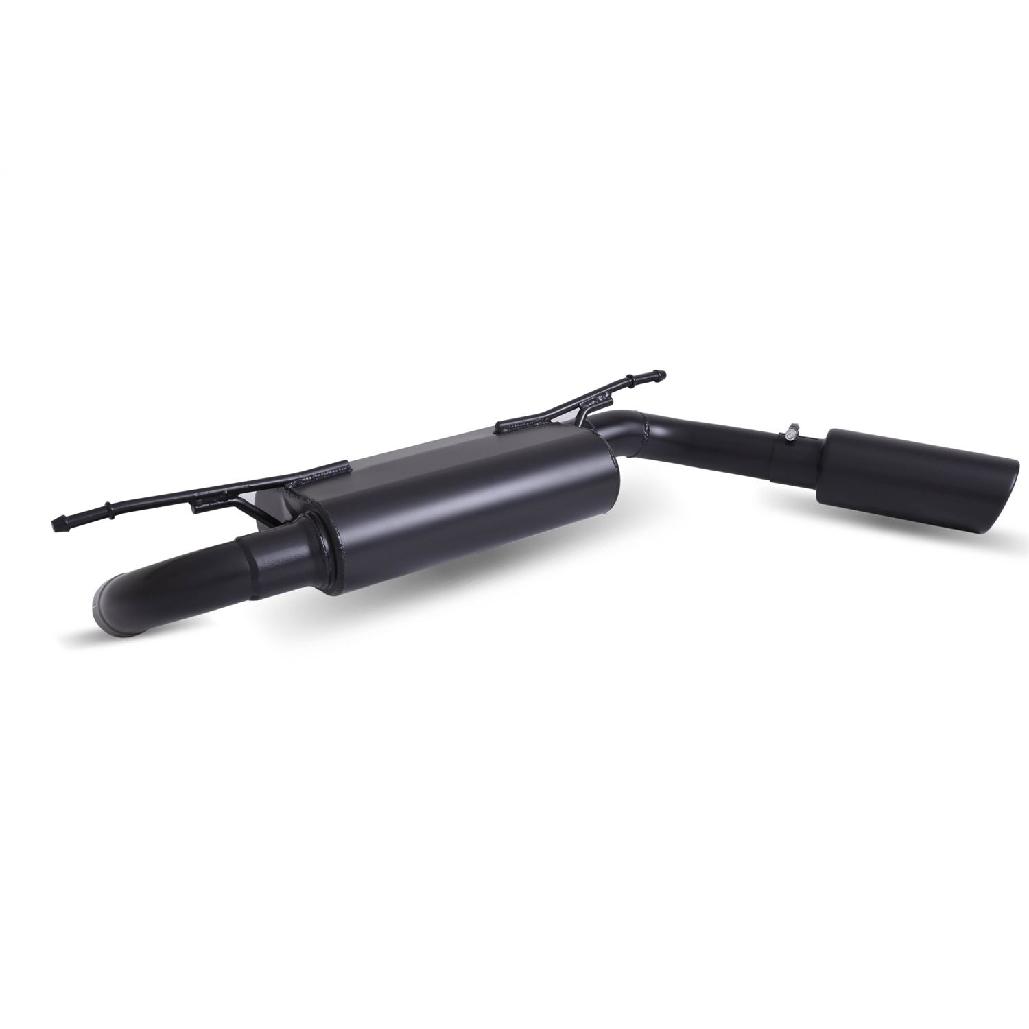 Black Elite Cat-Back Single Exhaust System; Black Ceramic