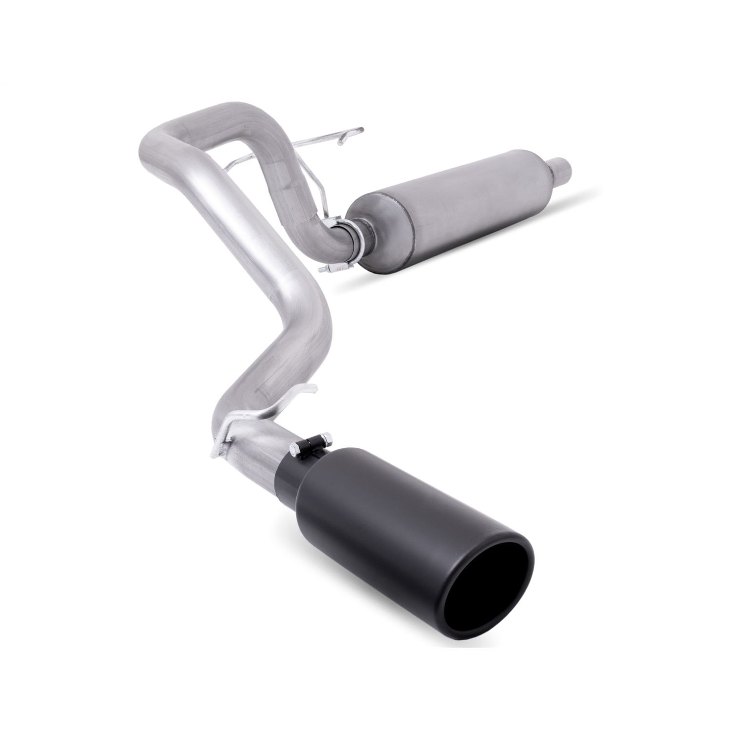 Black Elite Cat-Back Single Exhaust System; Stainless