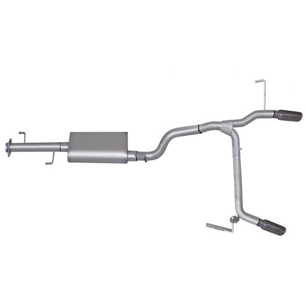 Cat-Back Dual Split Exhaust System; Stainless