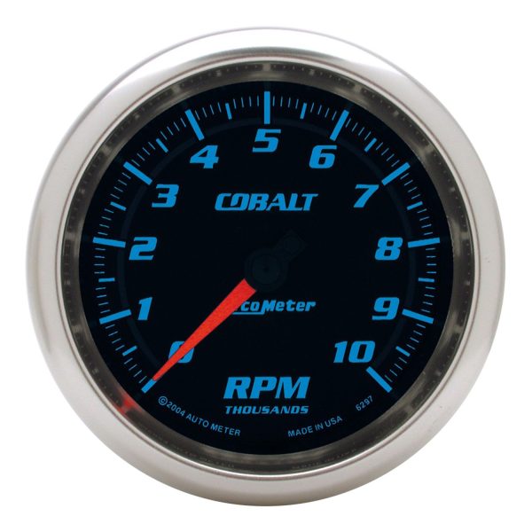 3-3/8 in. IN-DASH TACHOMETER, 0-10,000 RPM, COBALT