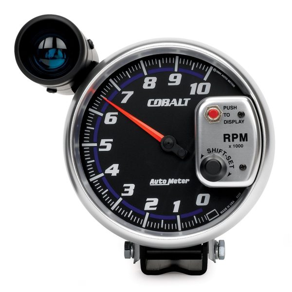 5 in. PEDESTAL TACHOMETER, 0-10,000 RPM, COBALT