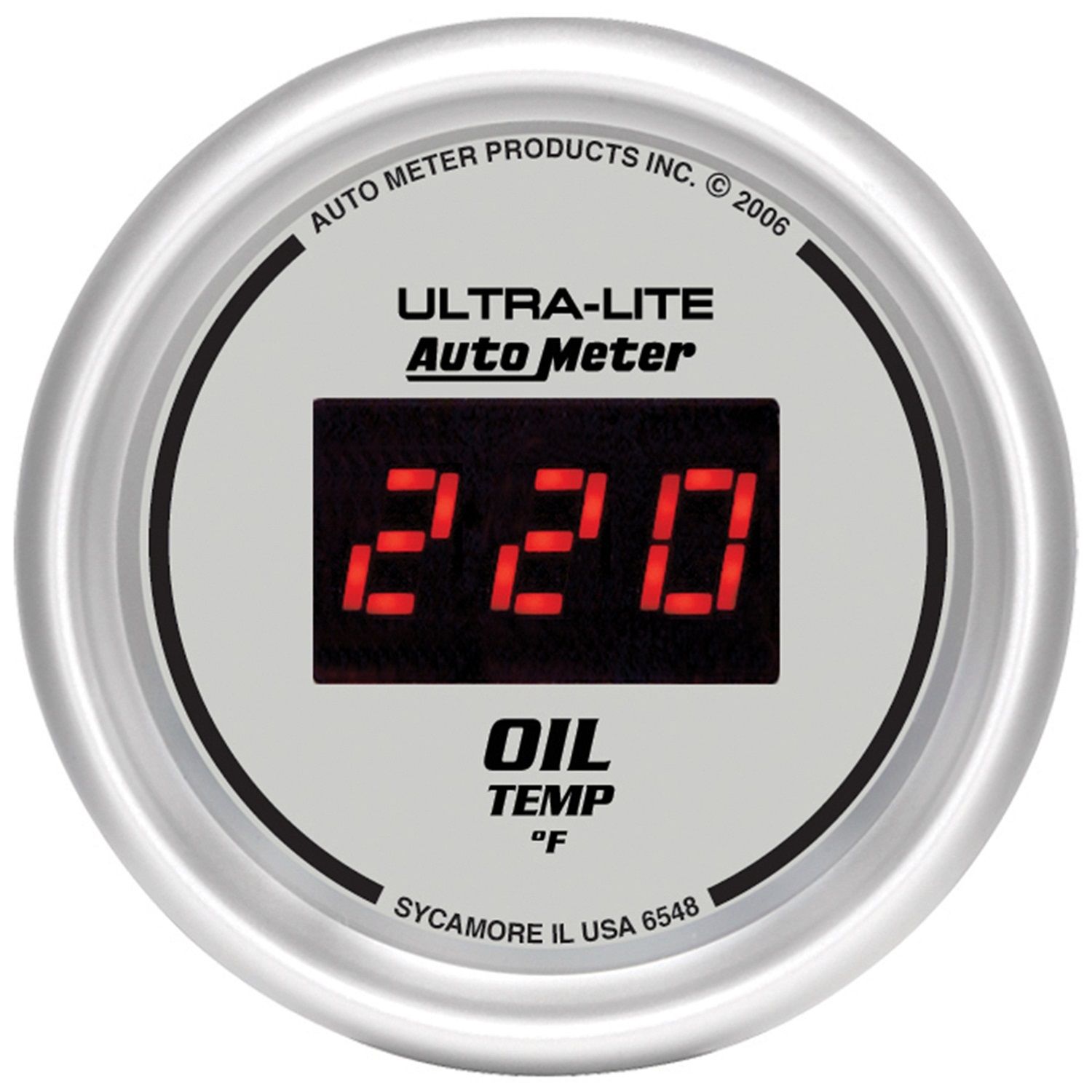 2-1/16 in. OIL TEMPERATURE, 0-340 Fahrenheit, ULTRA-LITE DIGITAL