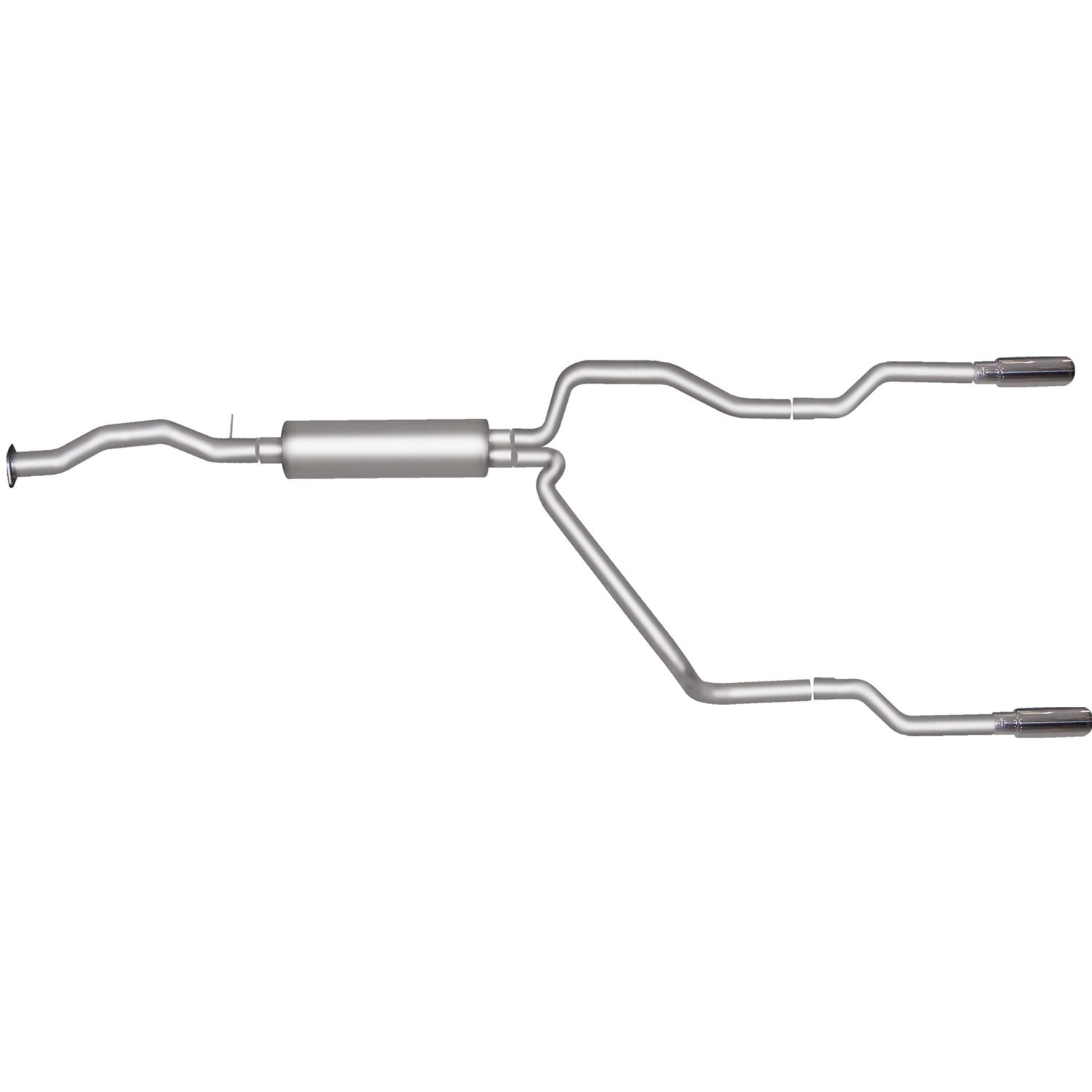 Cat-Back Dual Split Exhaust System; Stainless