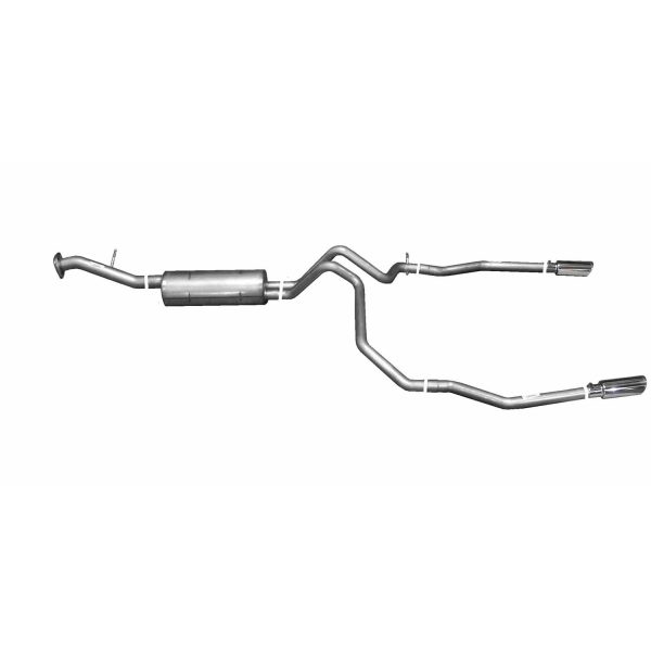 Cat-Back Dual Split Exhaust System; Stainless