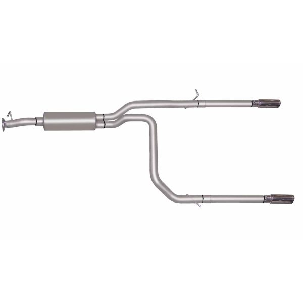 Cat-Back Dual Split Exhaust System; Stainless