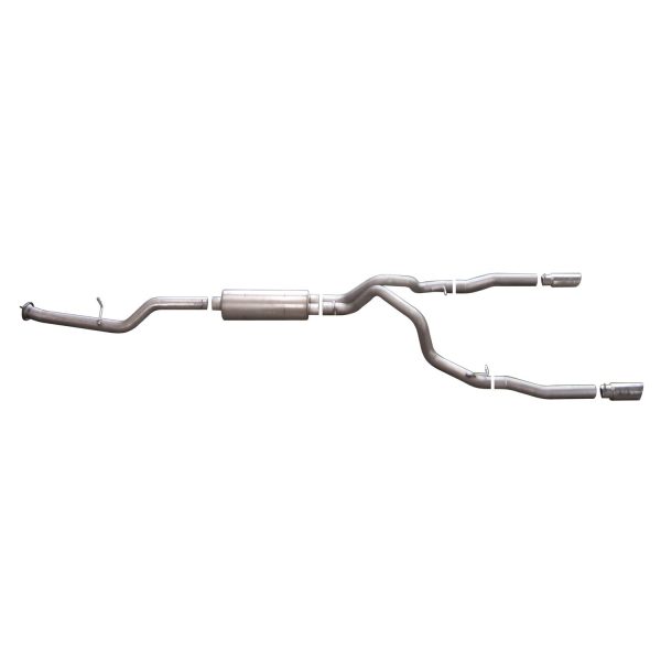 Cat-Back Dual Split Exhaust System; Stainless