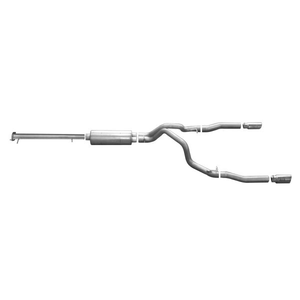 Cat-Back Dual Split Exhaust System; Stainless