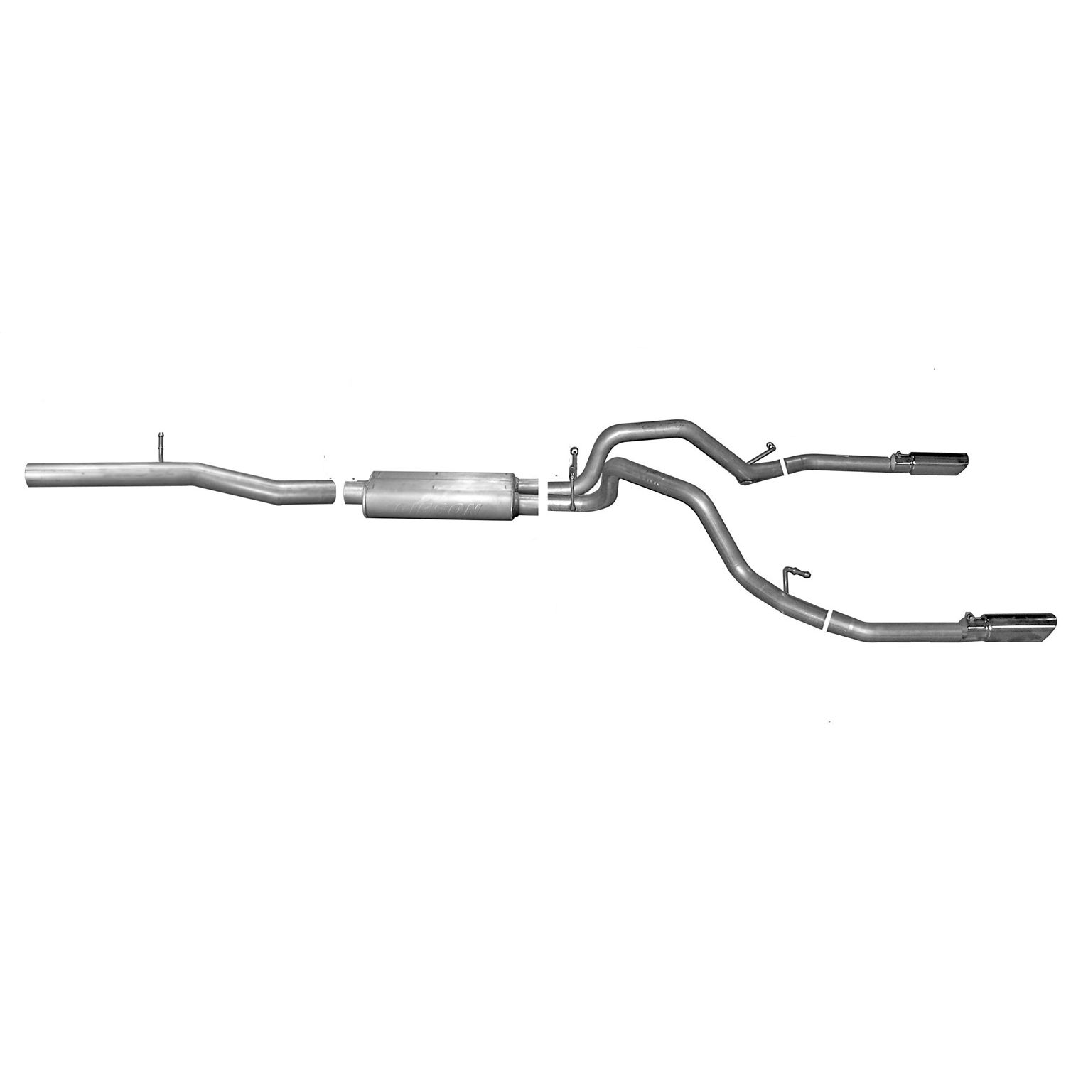 Cat-Back Dual Split Exhaust System; Stainless