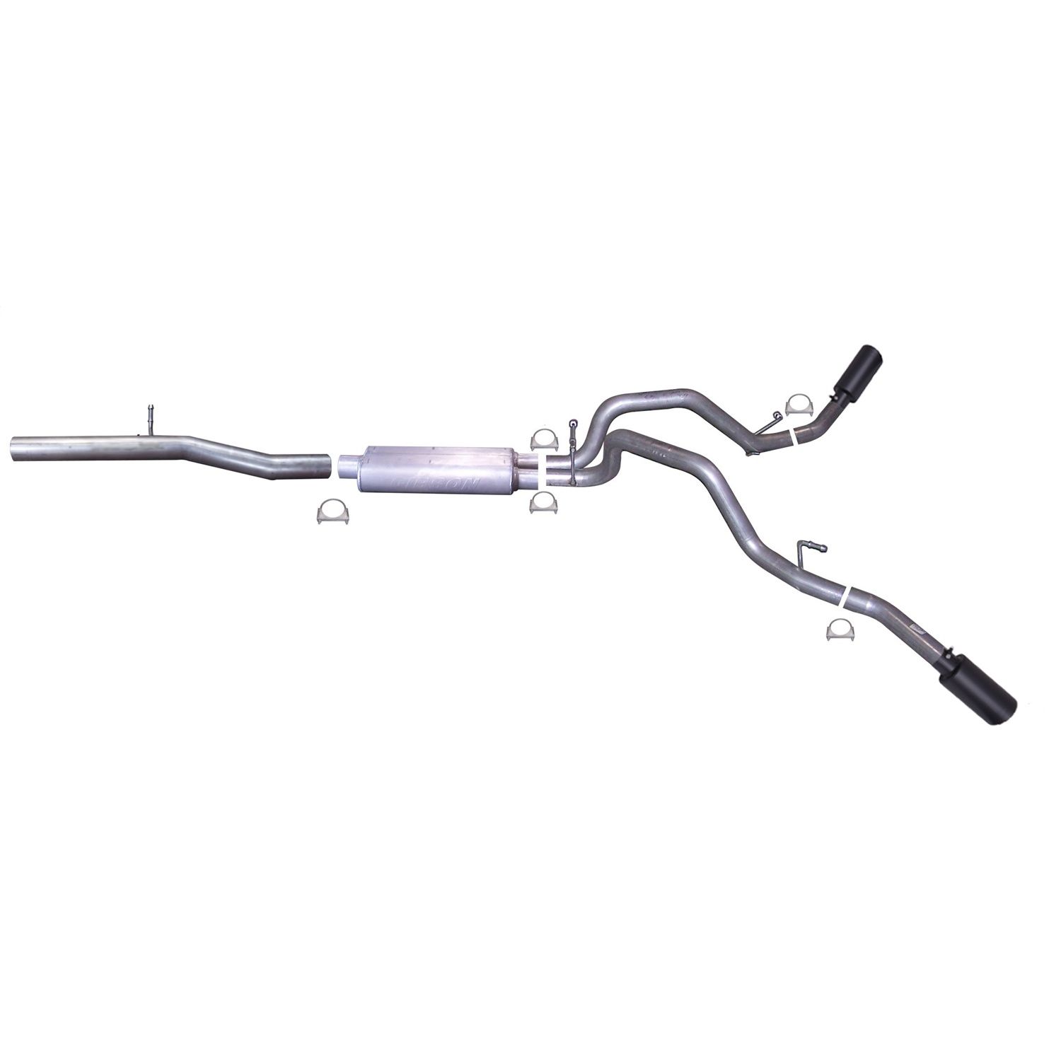 Black Elite Cat-Back Dual Extreme Exhaust System; Stainless