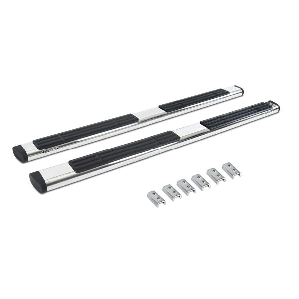 Go Rhino - 686451687PS - 6in OE Xtreme Stainless SideSteps Kit - 87in Long + Brackets