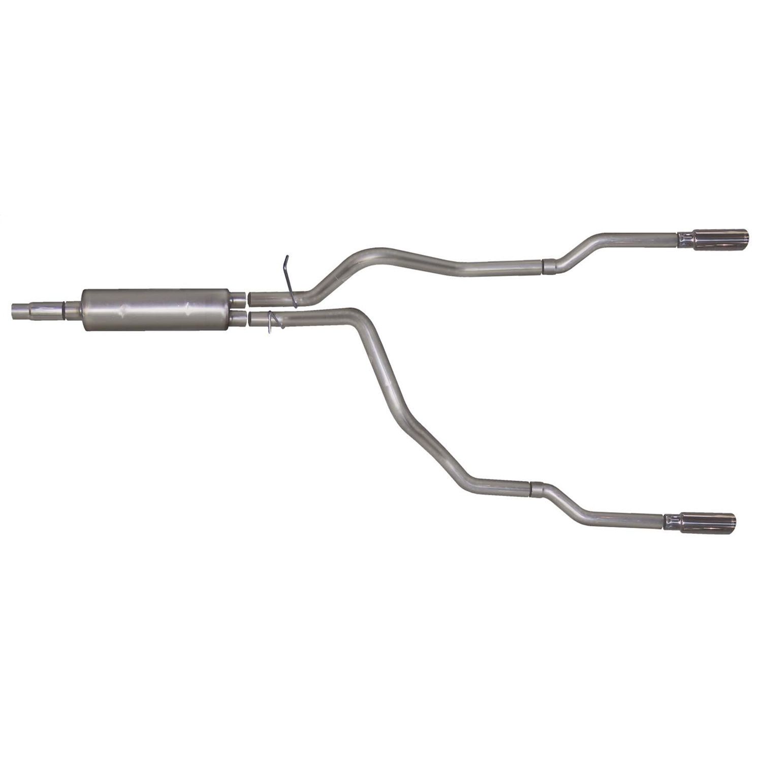 Cat-Back Dual Split Exhaust System; Stainless