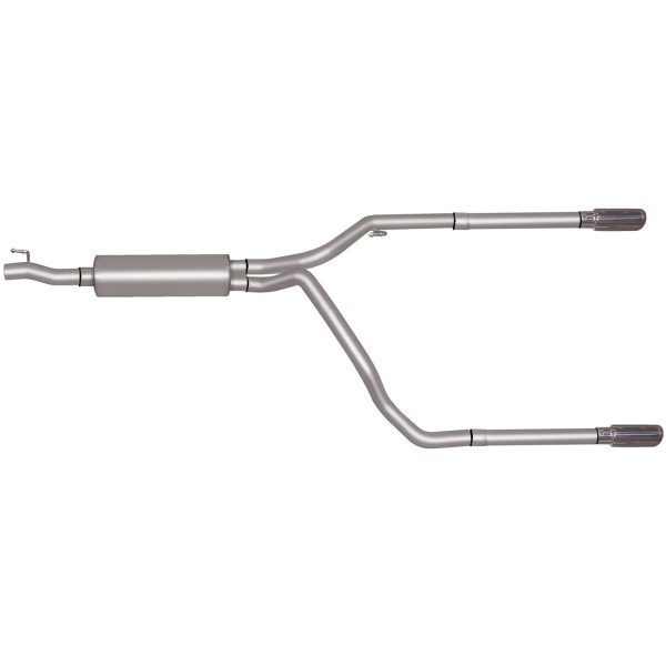 Cat-Back Dual Split Exhaust System; Stainless