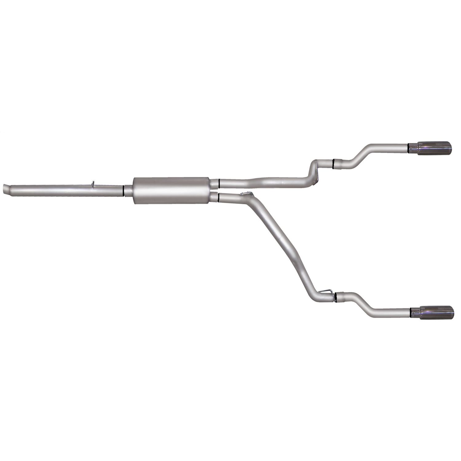 Cat-Back Dual Split Exhaust System; Stainless