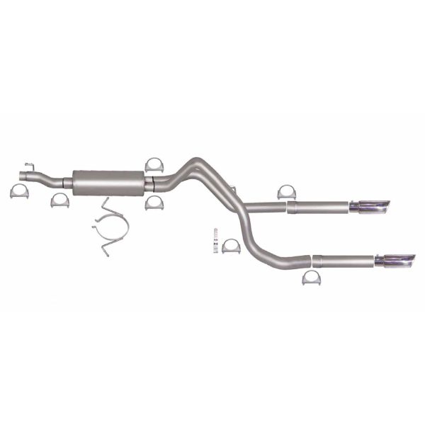 Cat-Back Dual Split Exhaust System; Stainless