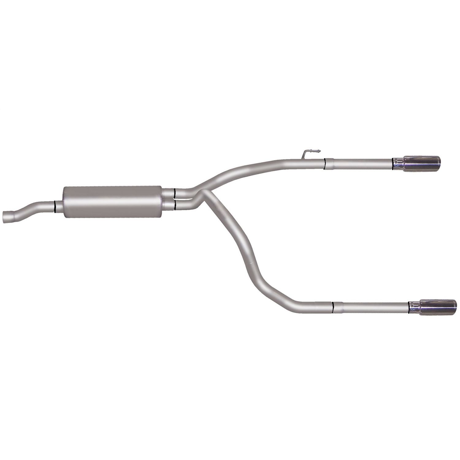 Cat-Back Dual Split Exhaust System; Stainless