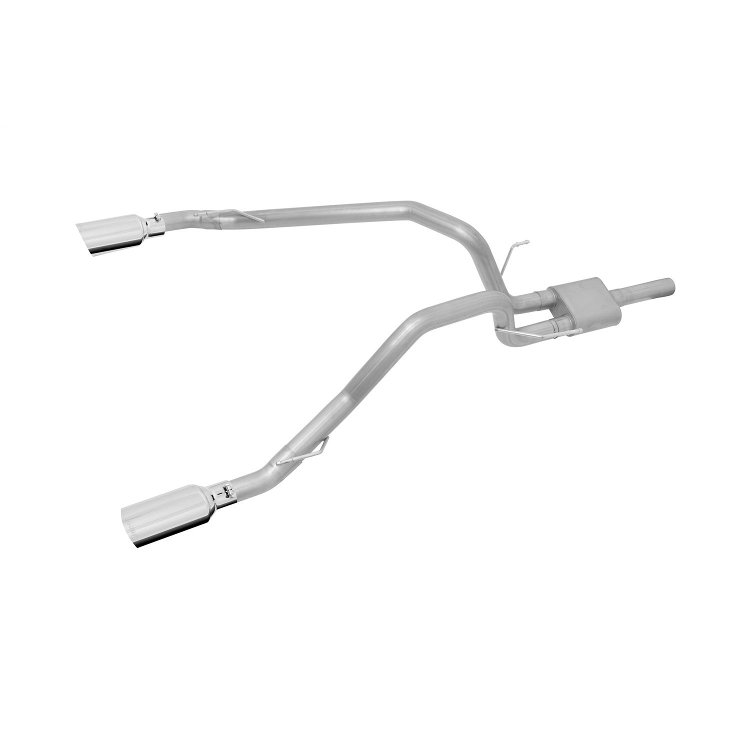 Cat-Back Dual Split Exhaust System; Stainless