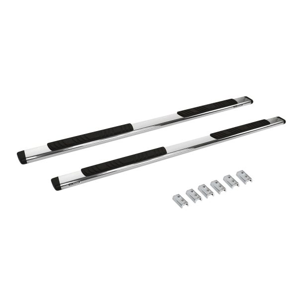 Go Rhino - 685409987CC - 5in OE Xtreme Composite SideSteps Kit - 87in Long Chrome + Mounting Brackets