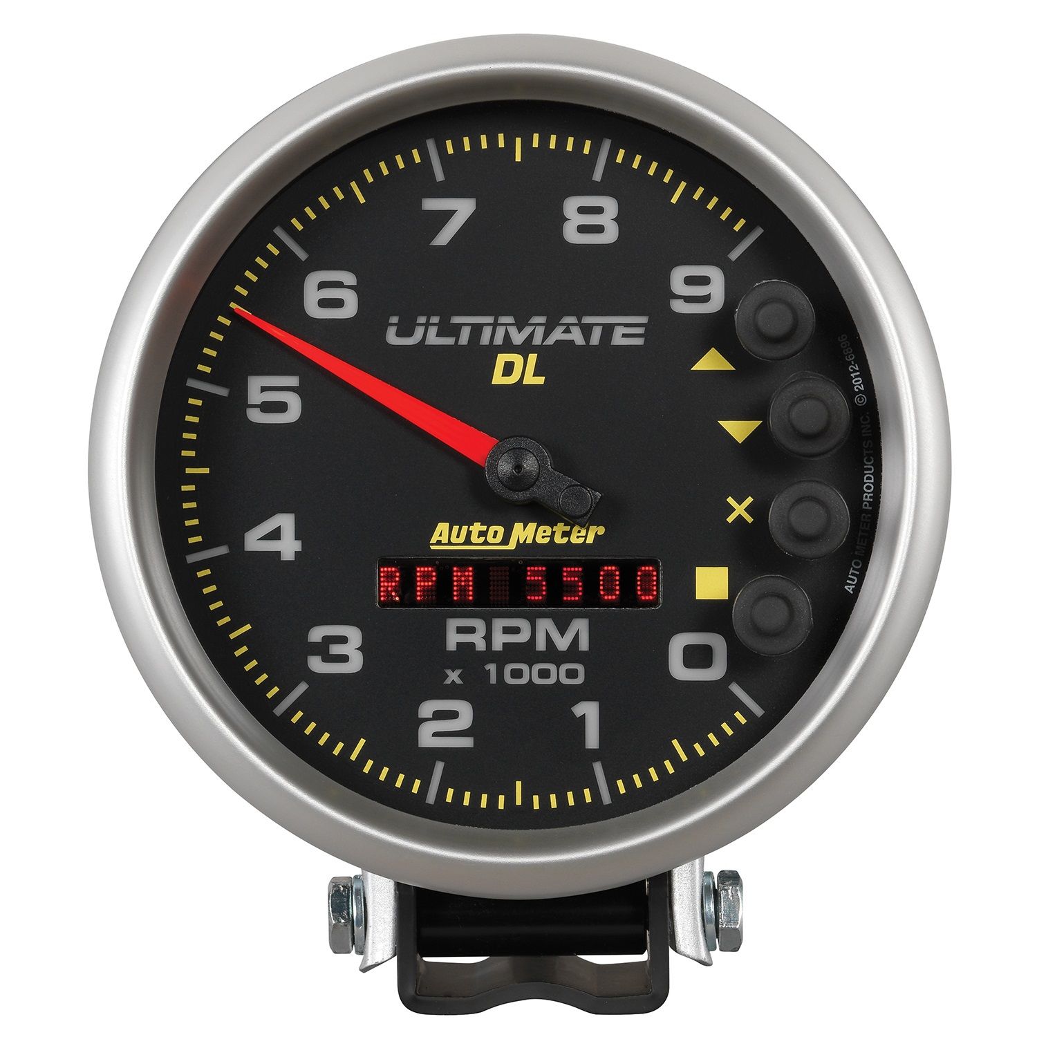 5 in. TACHOMETER, 0-9000 RPM, PEDESTAL, ULTIMATE DL PLAYBACK, BLACK