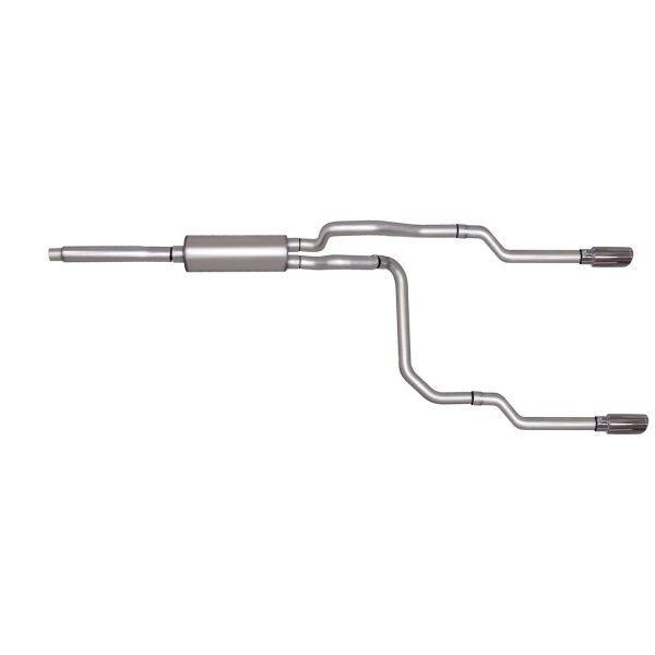 Cat-Back Dual Split Exhaust System; Stainless