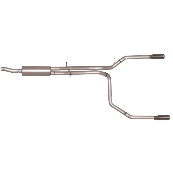 Cat-Back Dual Split Exhaust System; Stainless