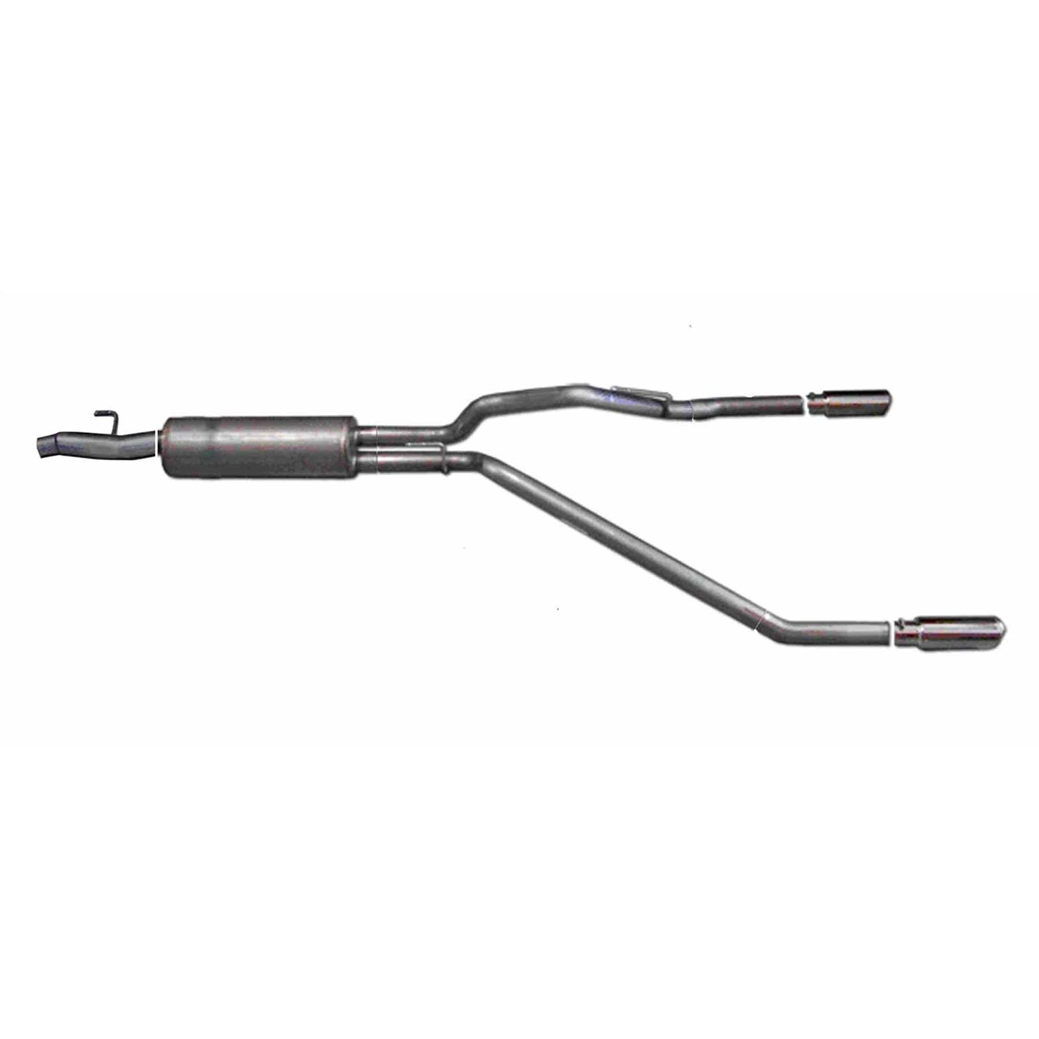 Cat-Back Dual Split Exhaust System; Stainless