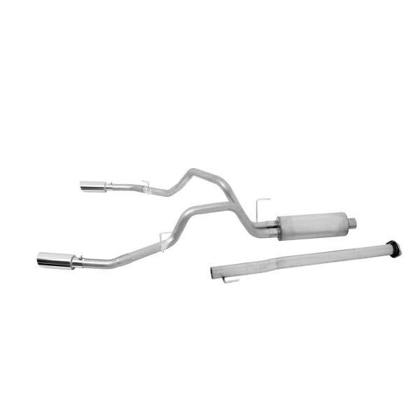 Cat-Back Dual Split Exhaust System; Stainless