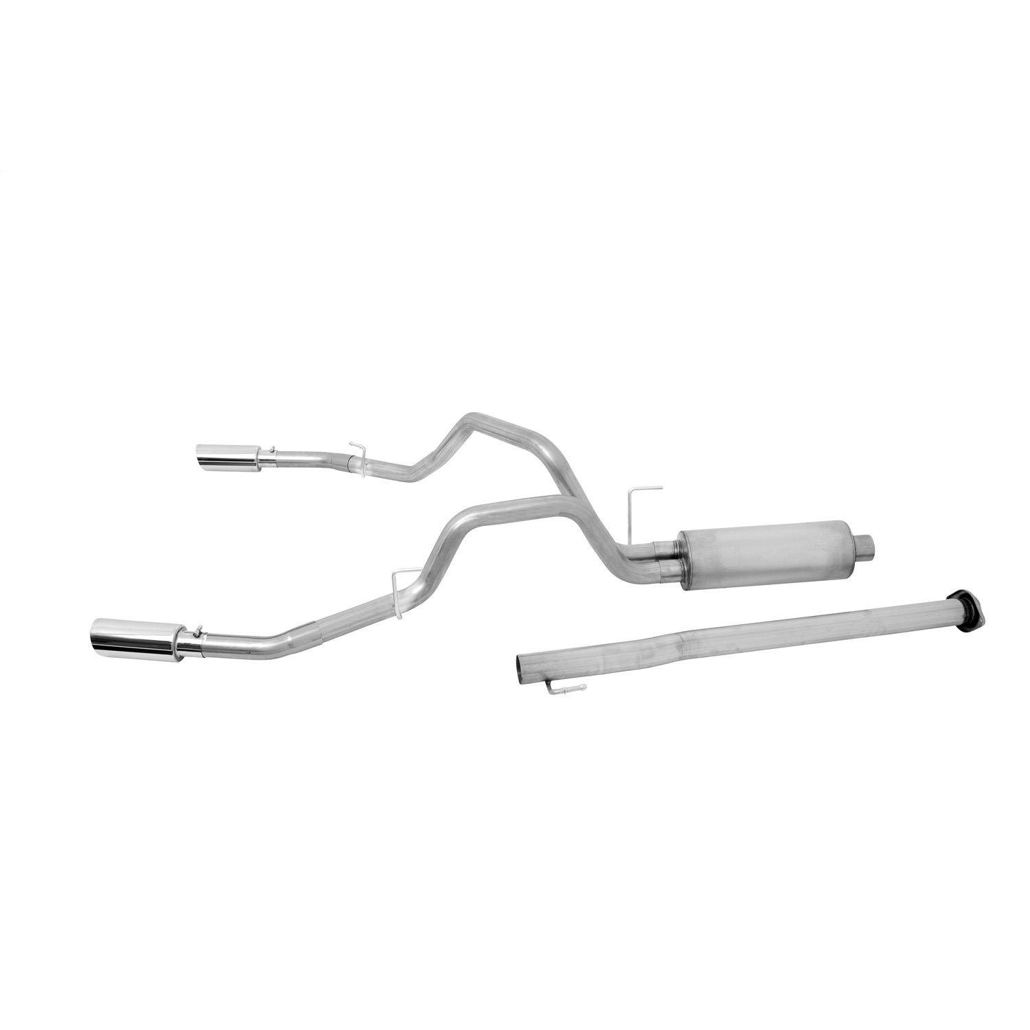 Cat-Back Dual Split Exhaust System; Stainless