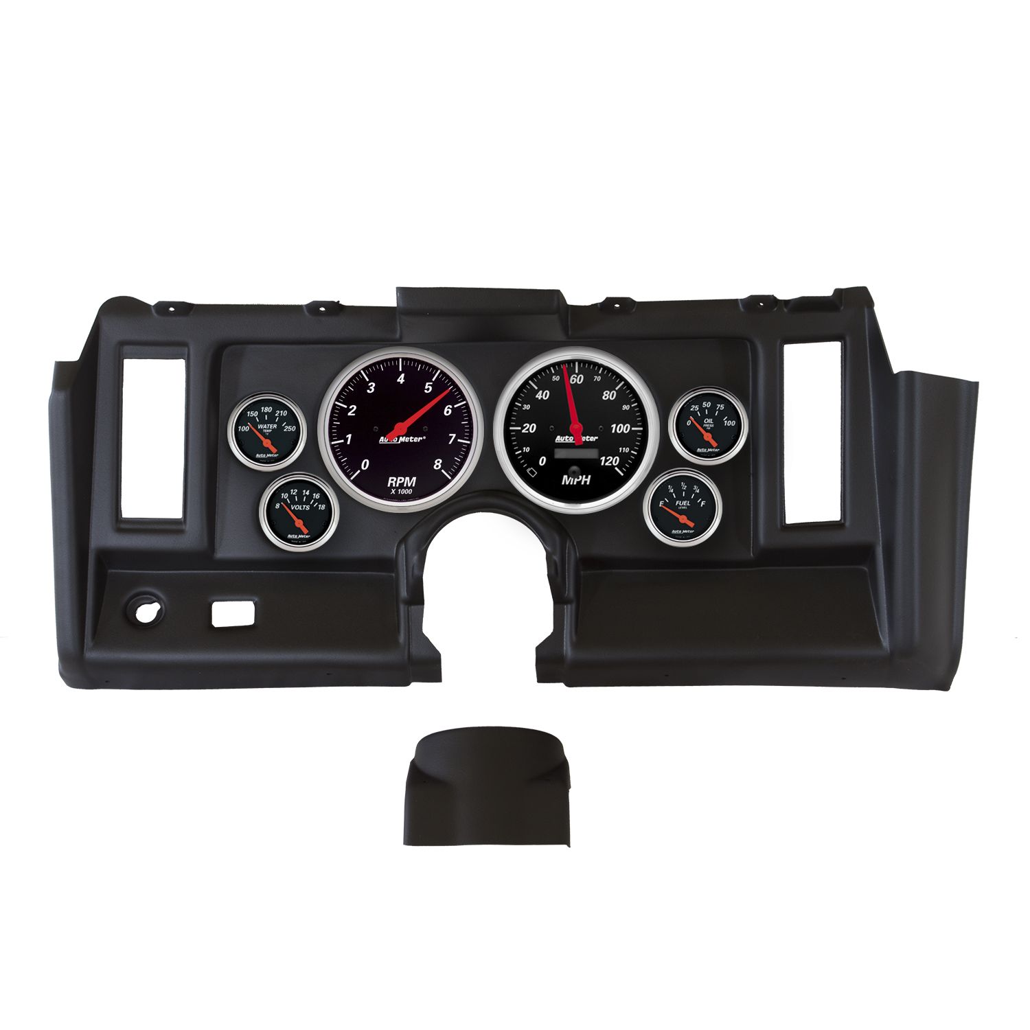 6 GAUGE DIRECT-FIT DASH KIT, CAMARO 69, DESIGNER BLACK