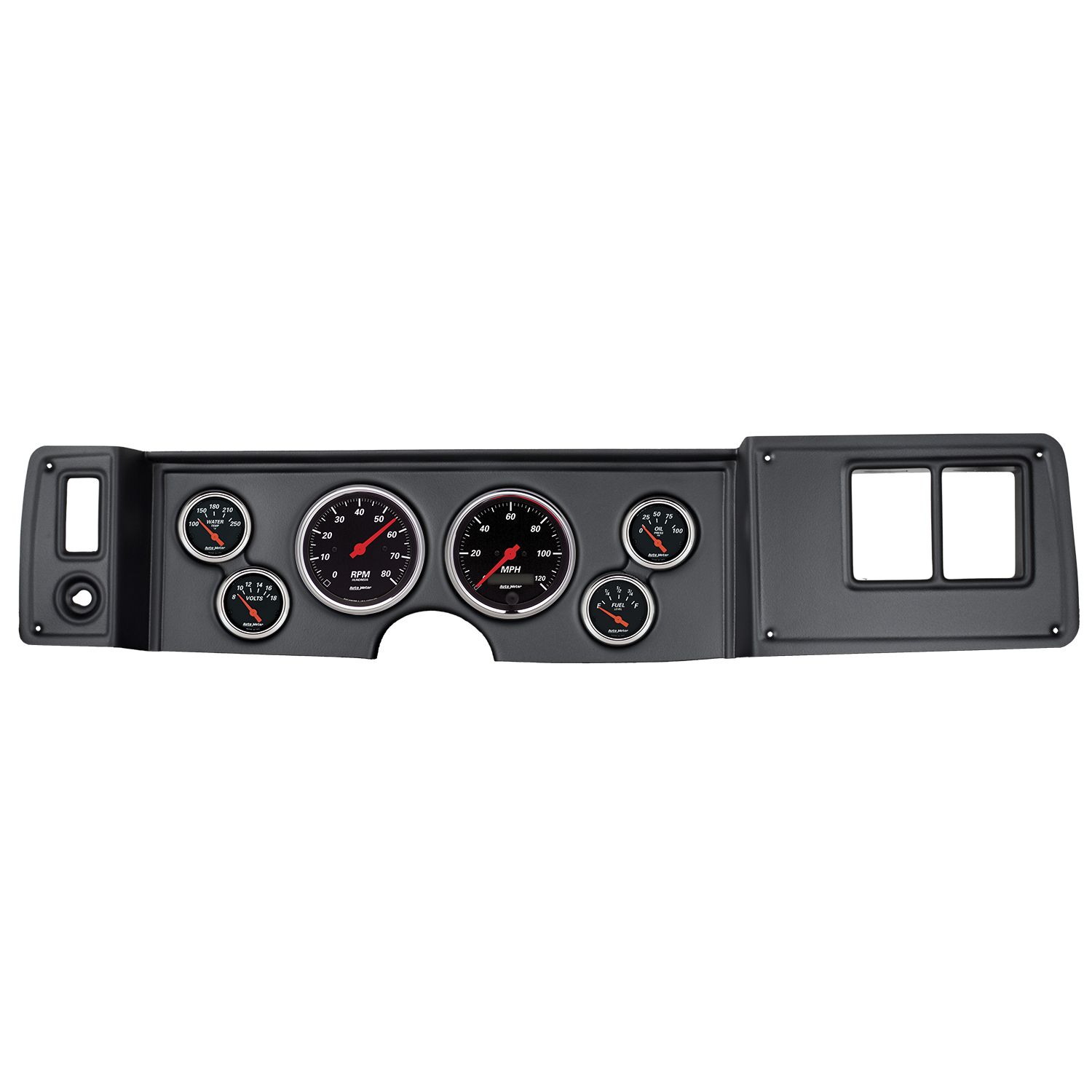 6 GAUGE DIRECT-FIT DASH KIT, CAMARO 79-81, DESIGNER BLACK