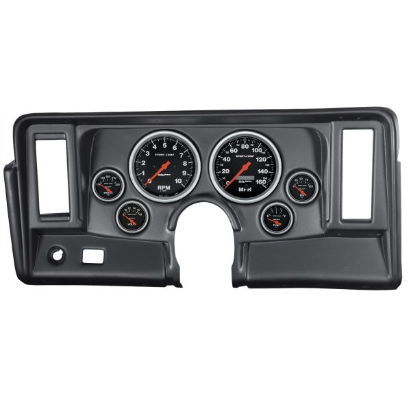 6 GAUGE DIRECT-FIT DASH KIT, NOVA 69-76, SPORT-COMP