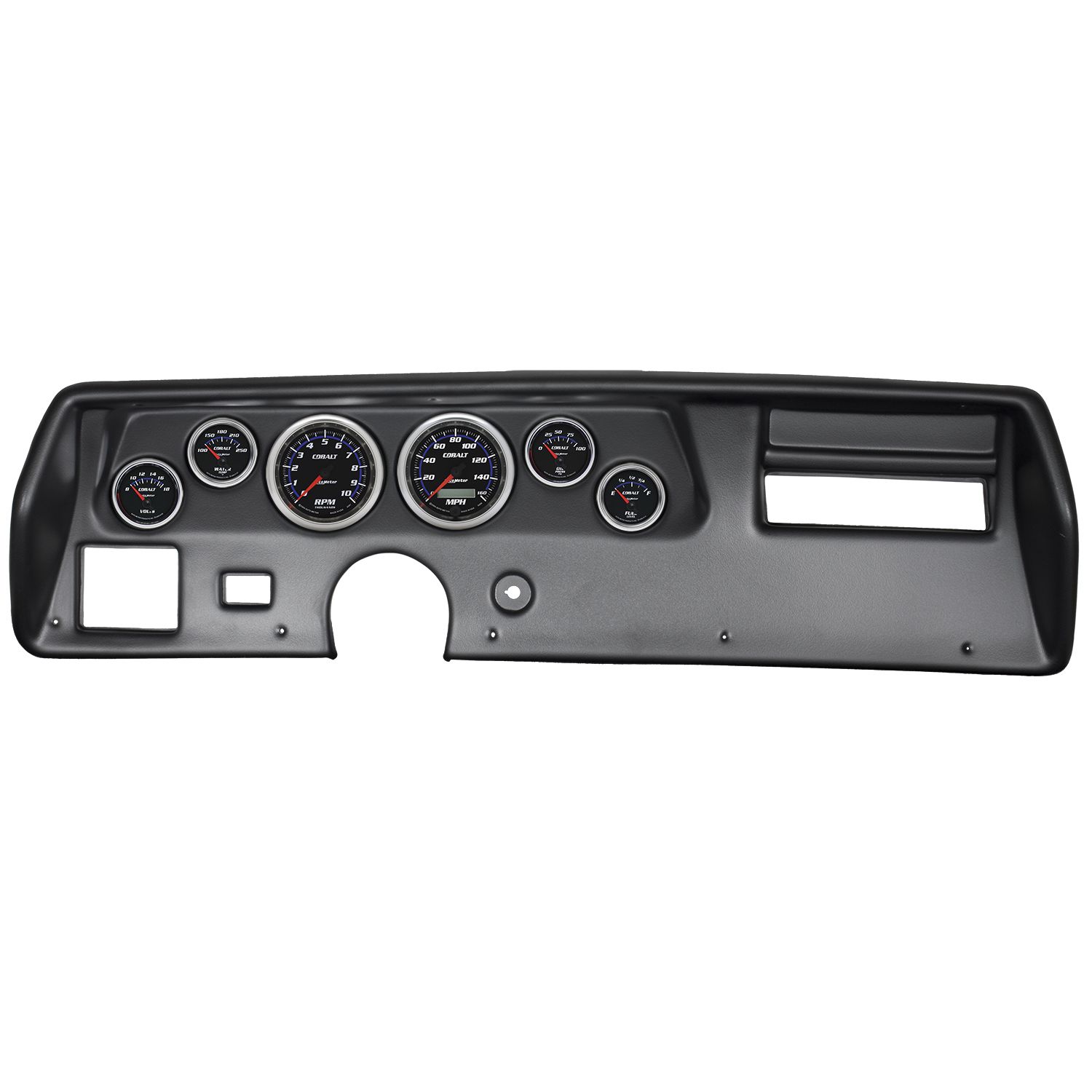 6 GAUGE DIRECT-FIT DASH KIT, CHEVELLESS/ELCAMINO/MONTE 70-72, COBALT