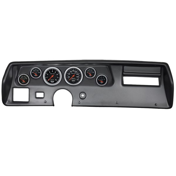 6 GAUGE DIRECT-FIT DASH KIT, CHEVELLESS/ELCAMINO/MONTE 70-72, SPORT-COMP